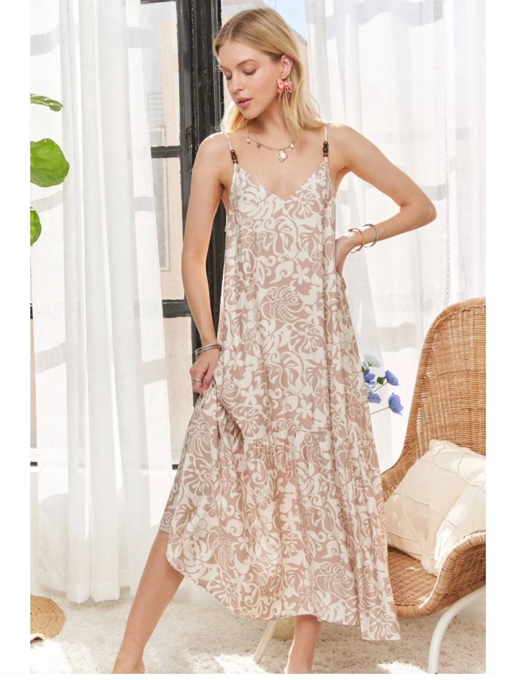 New Adora Tropical Print Dress
